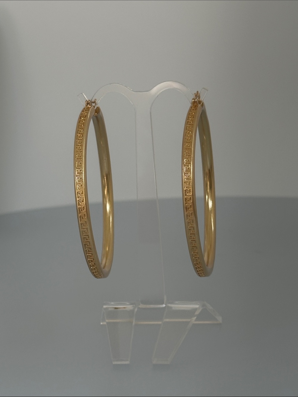 Versace Large Gold Hoop Earrings - Picture 2 of 7